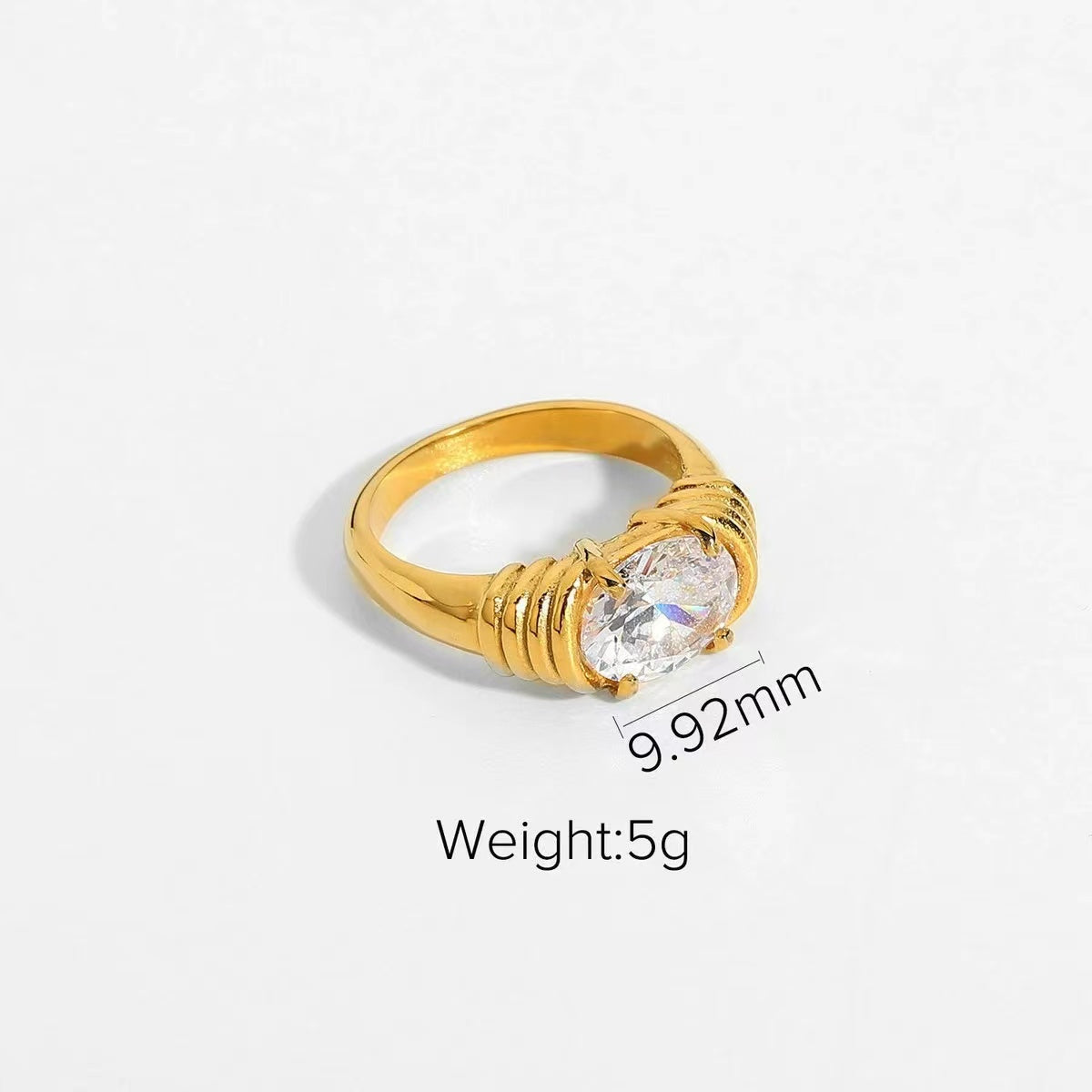 A chic accent 18k plating ladeis rings