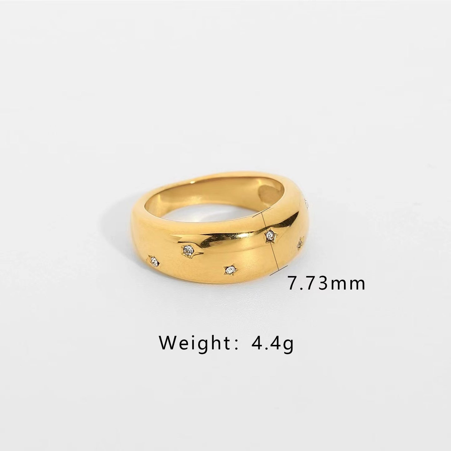 A chic accent 18k plating ladeis rings