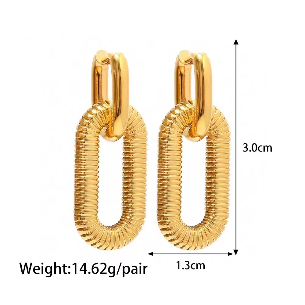 18K Gold or Rhodium plating hoop earrings