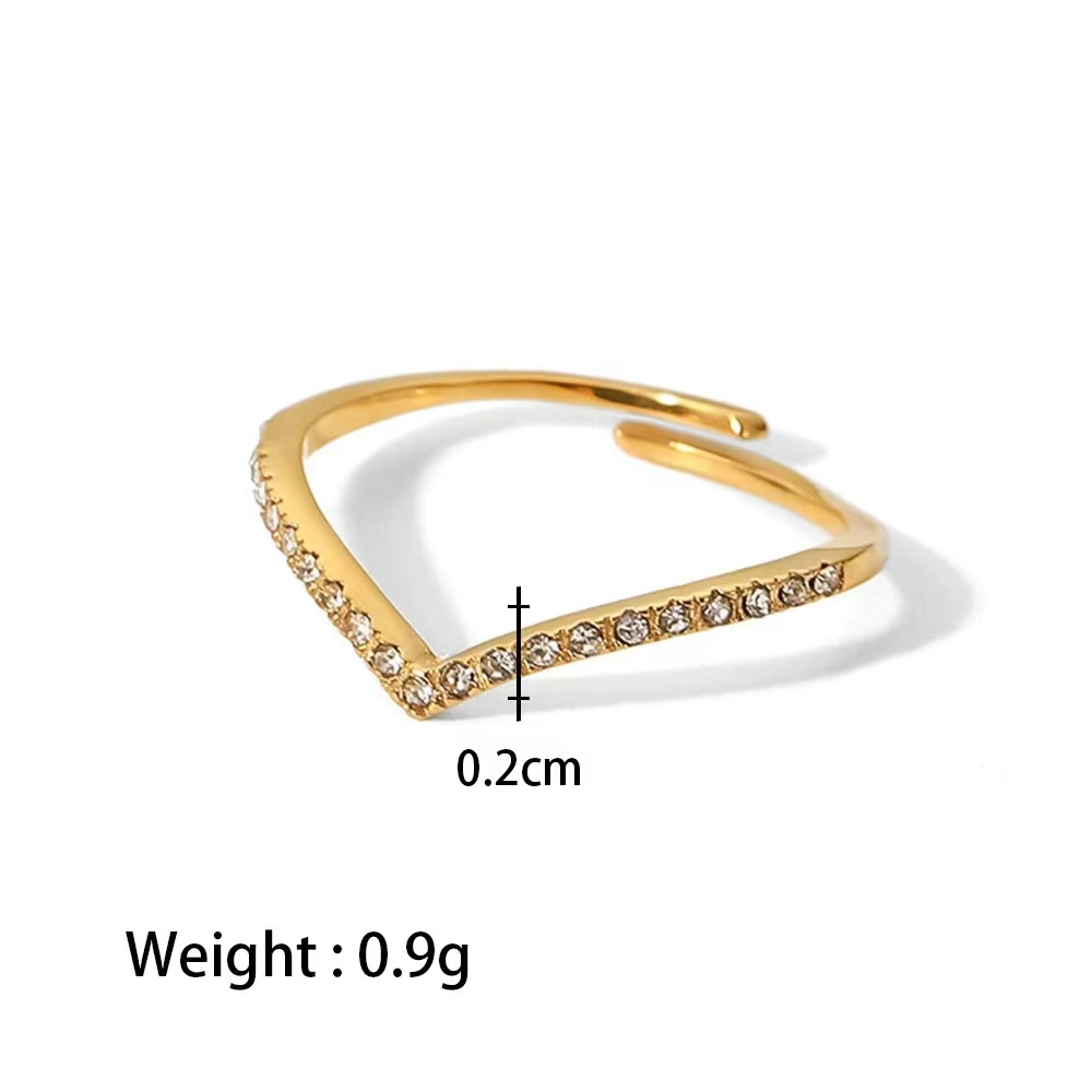 18K Gold plating these heart outline rings