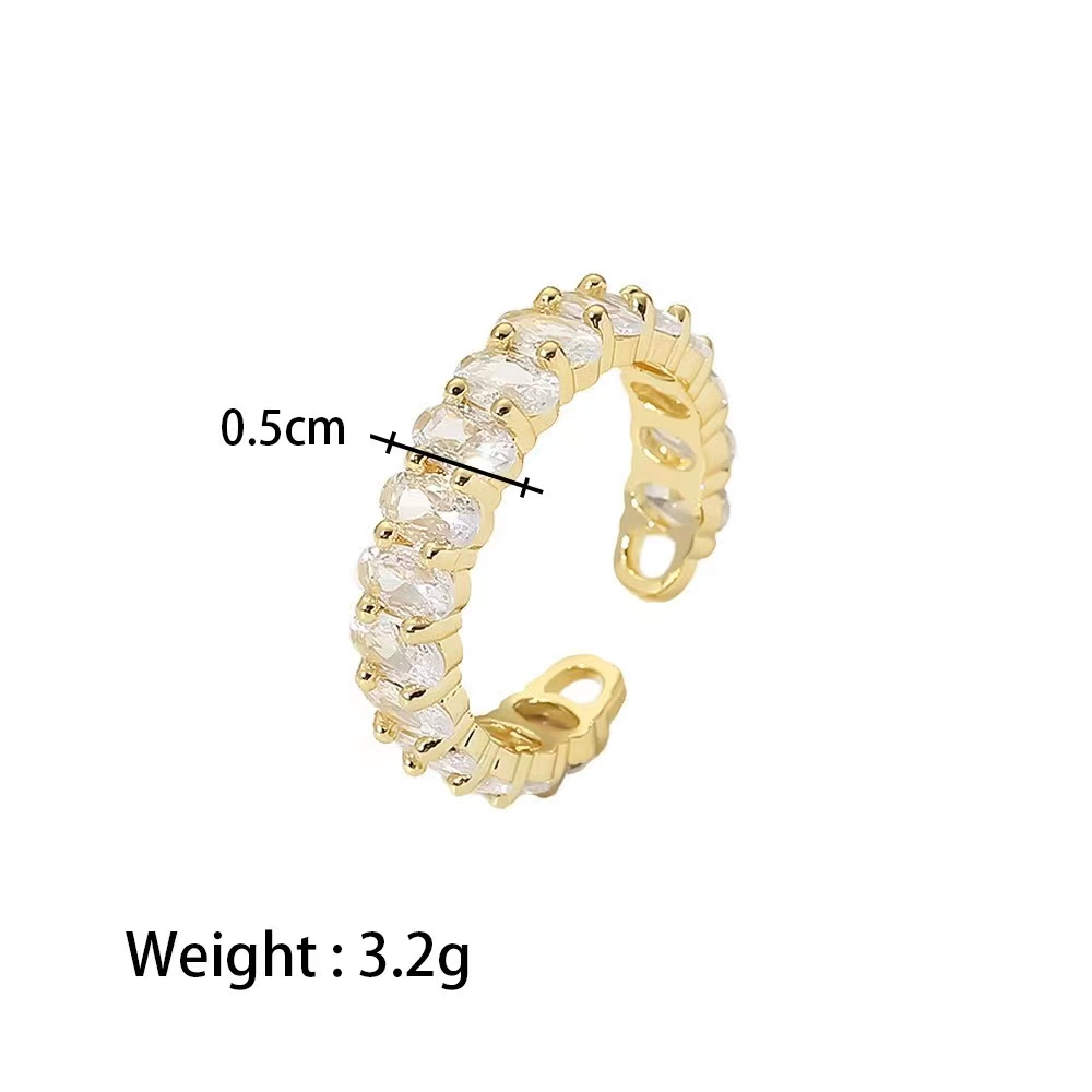 18K Gold plating multi colors of CZ stone rings