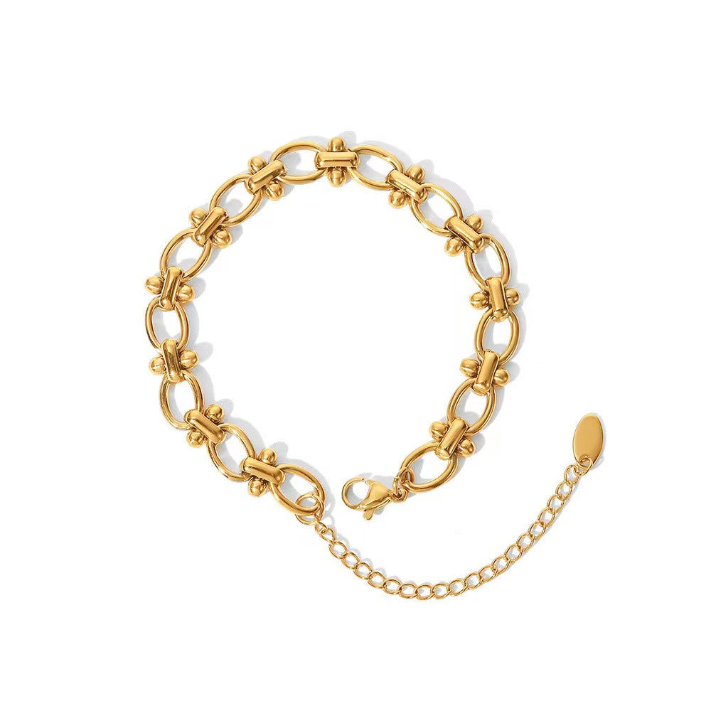 18K Gold palting classic chains bracelet