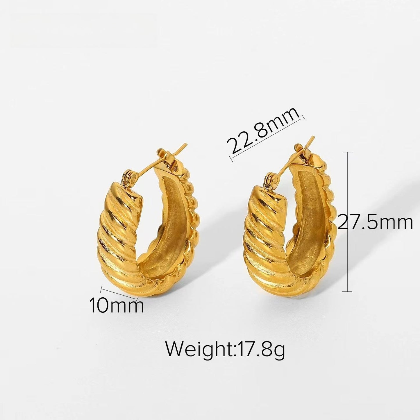 18k gold Creative design of ladies earrings