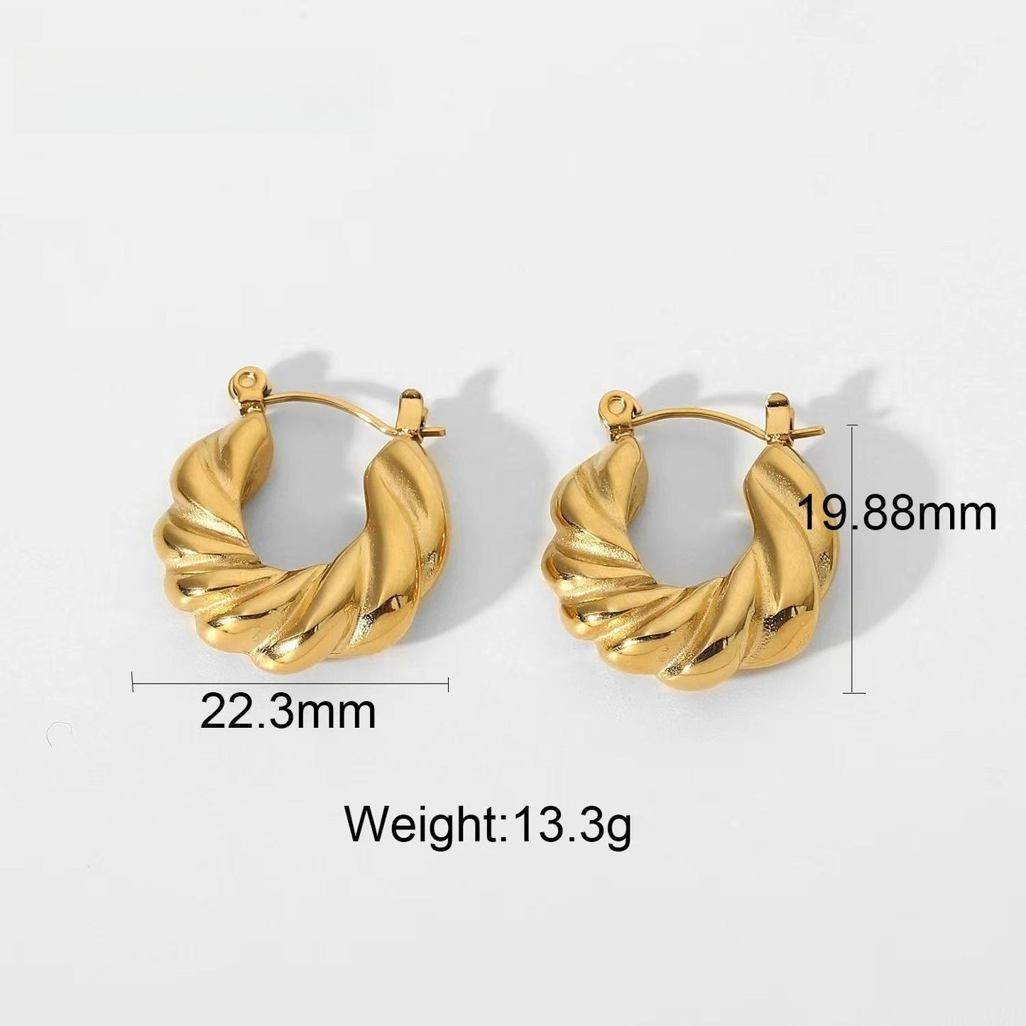 18k gold Creative design of ladies earrings