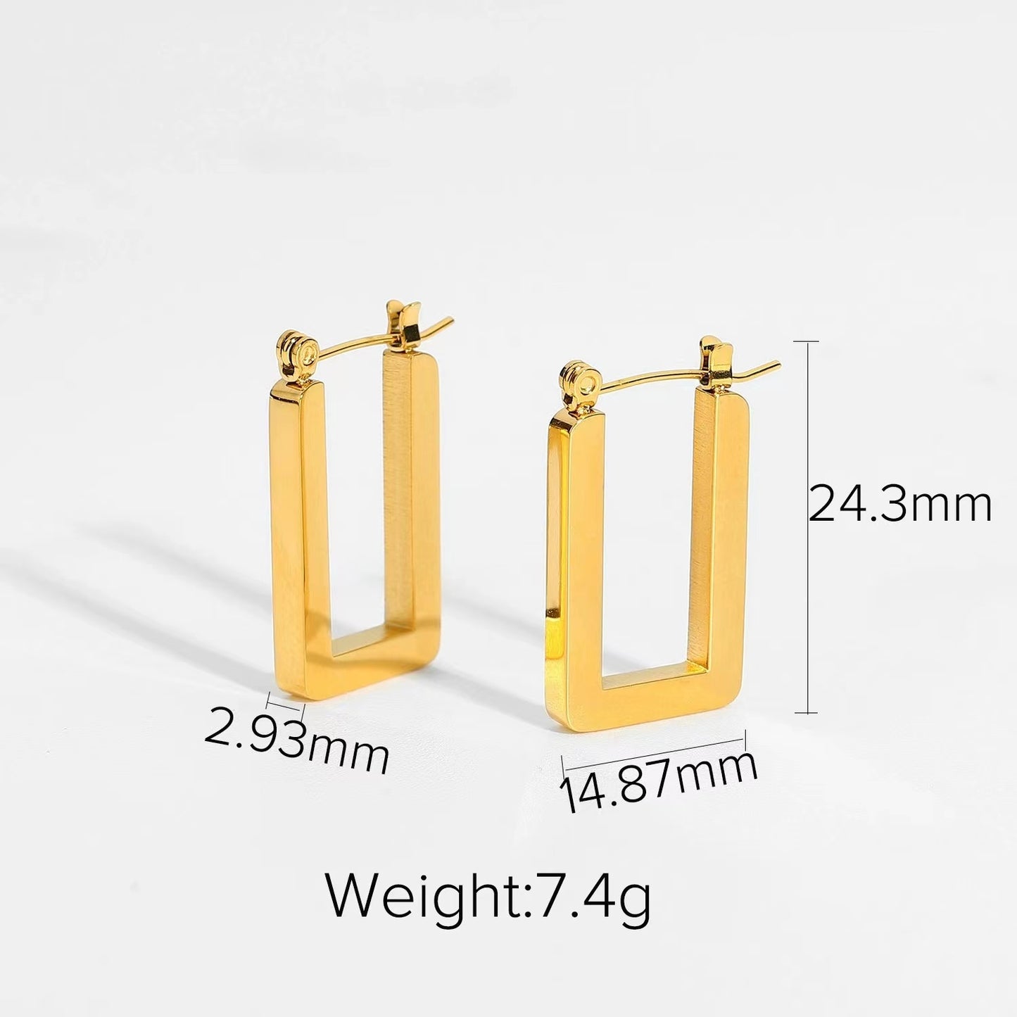 18k gold Creative design of ladies earrings