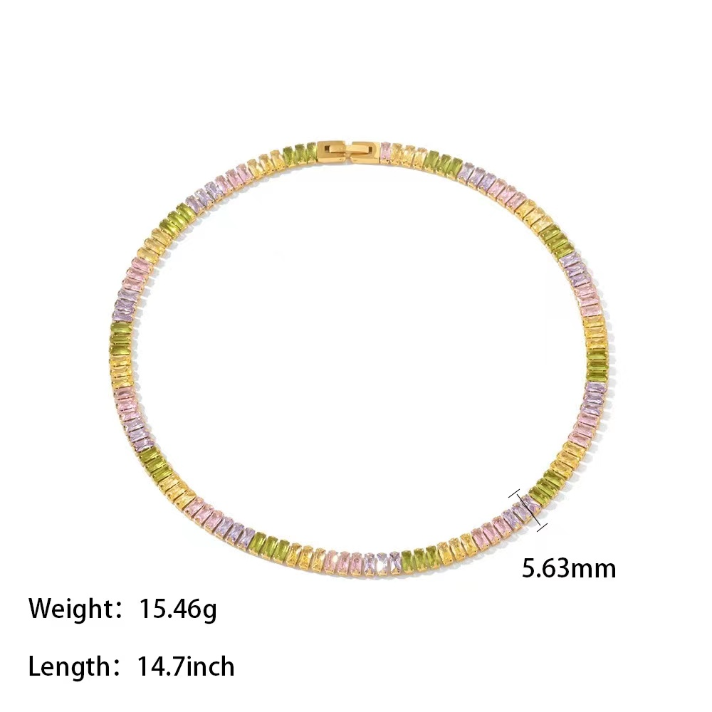 Chateau baguette CZ collar necklace