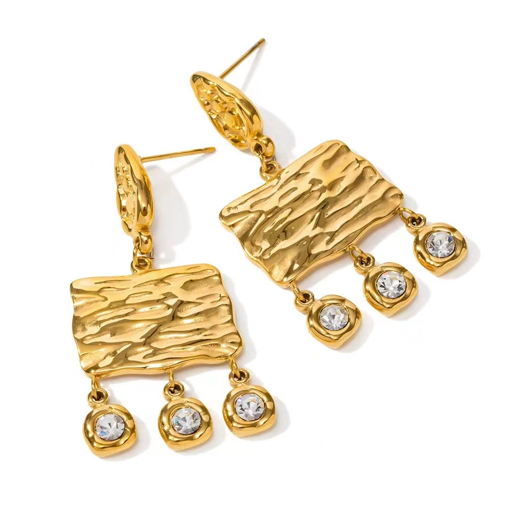 18k gold plating retro style of earrings