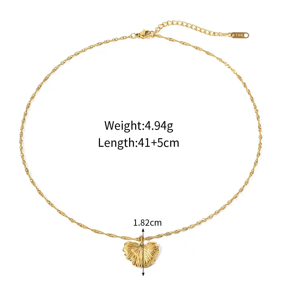 The Gingkgo shape necklace and earrings sets