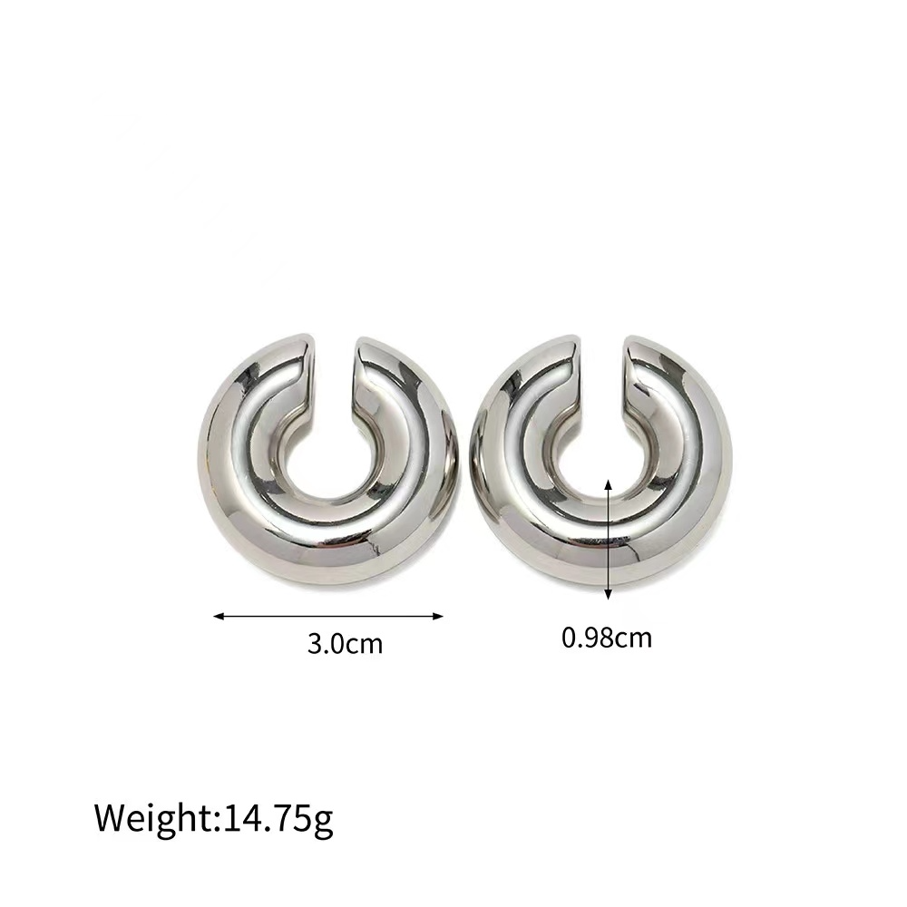 Hollow half round fashion earrings