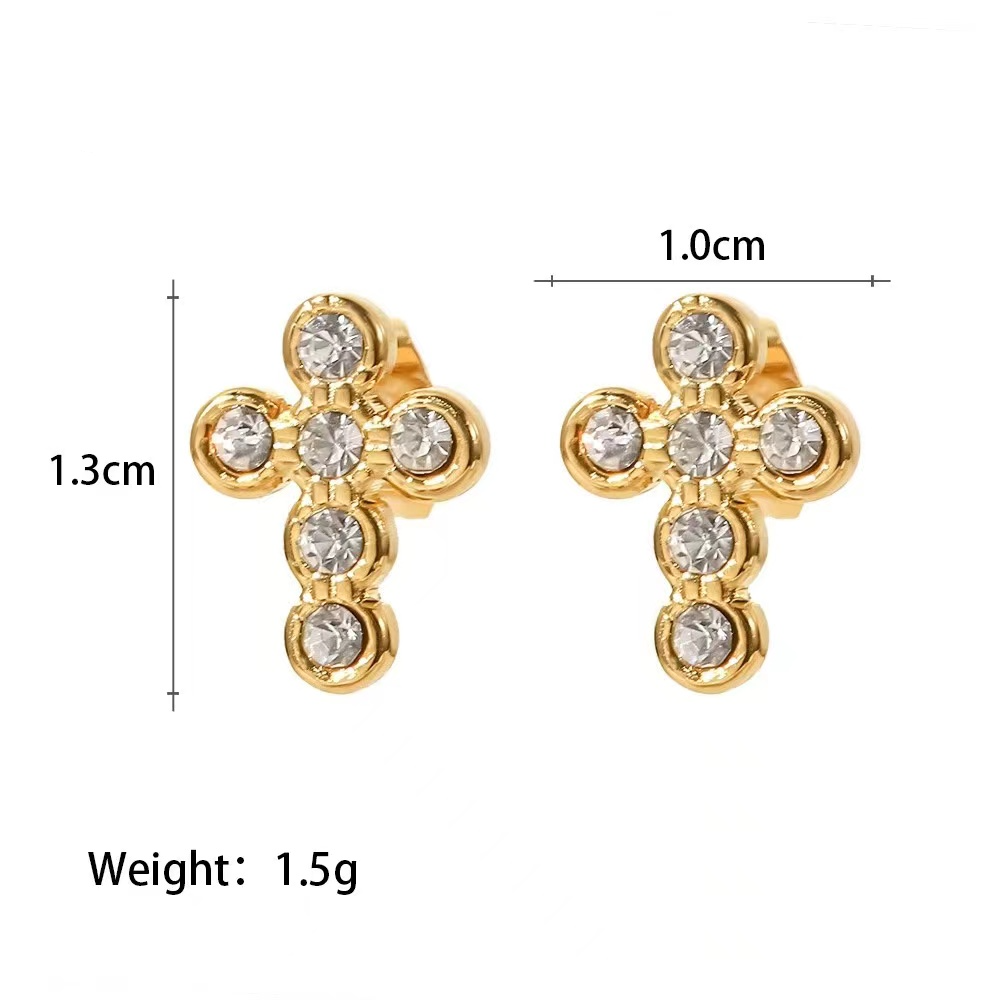 18K Gold earrings with CZ stones or pearls