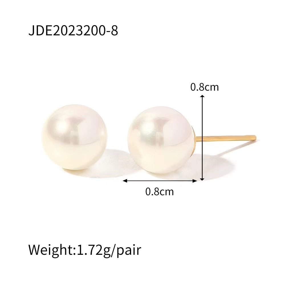 18KT Gold plating freshwater pearl earrings