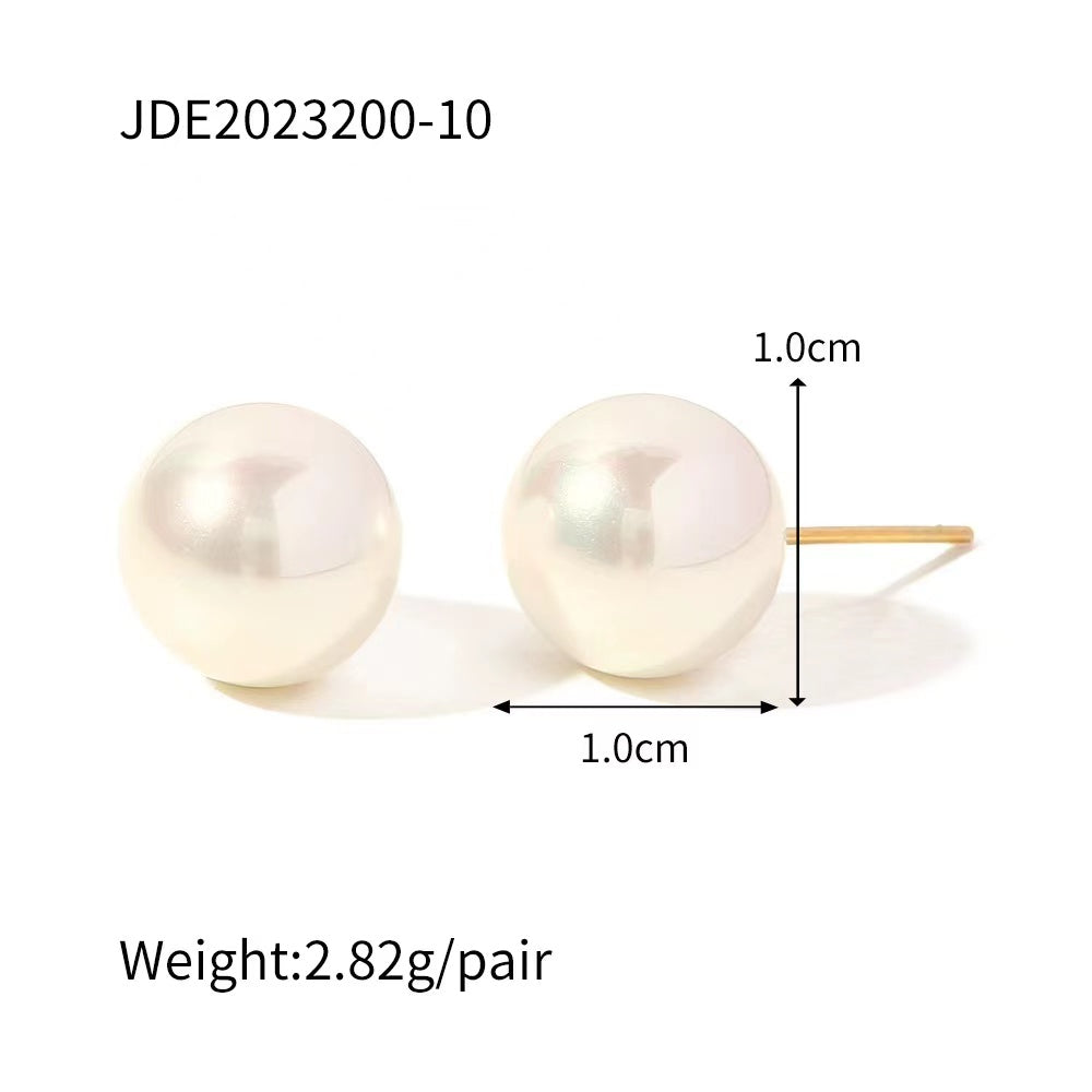 18KT Gold plating freshwater pearl earrings