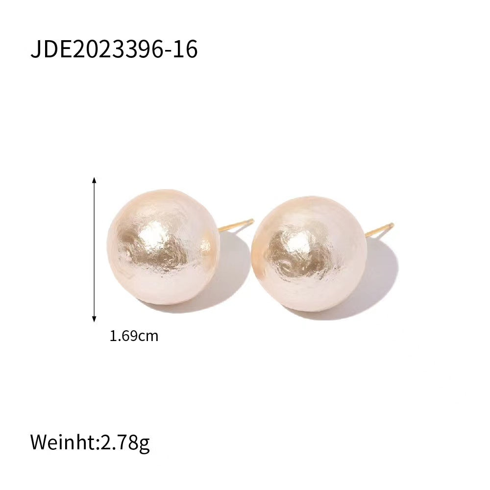 18KT Gold plating freshwater pearl earrings