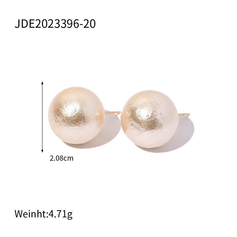 18KT Gold plating freshwater pearl earrings