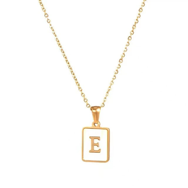 18K Gold plating with Letters pendant necklace