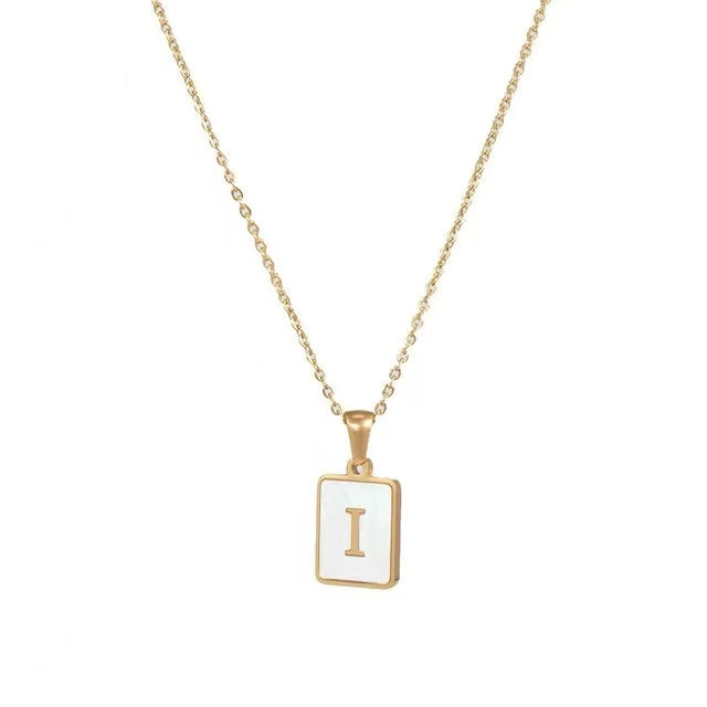 18K Gold plating with Letters pendant necklace