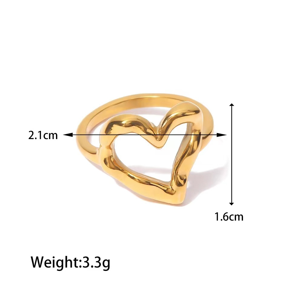 Classic heart outline ring