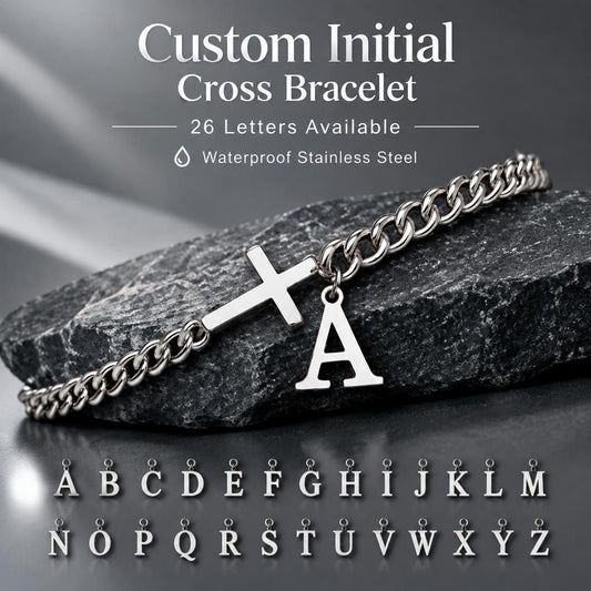 Unisex Silver Tone Titanium Steel Curb Chain Bracelet, Cross & Letter Y Charm Wrist Bracelet, Minimalist Stackable Fashion Costume Jewelry, Trendy Daily Accessories for Men & Women