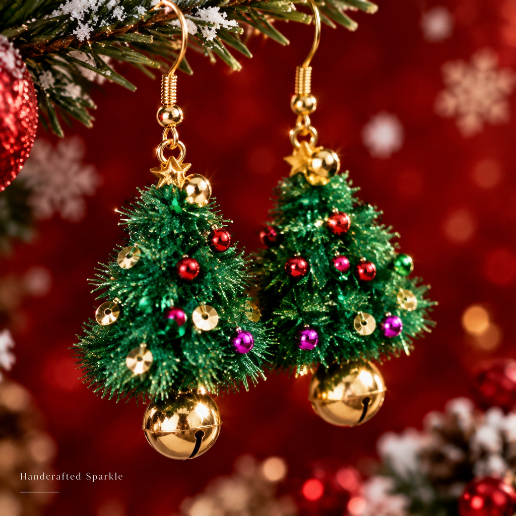 Christmas Dangle Earrings for Women, Cute Santa Snowflake Christmas Tree Reindeer Bell Drop Earrings, Holiday Party Xmas Jewelry Gift