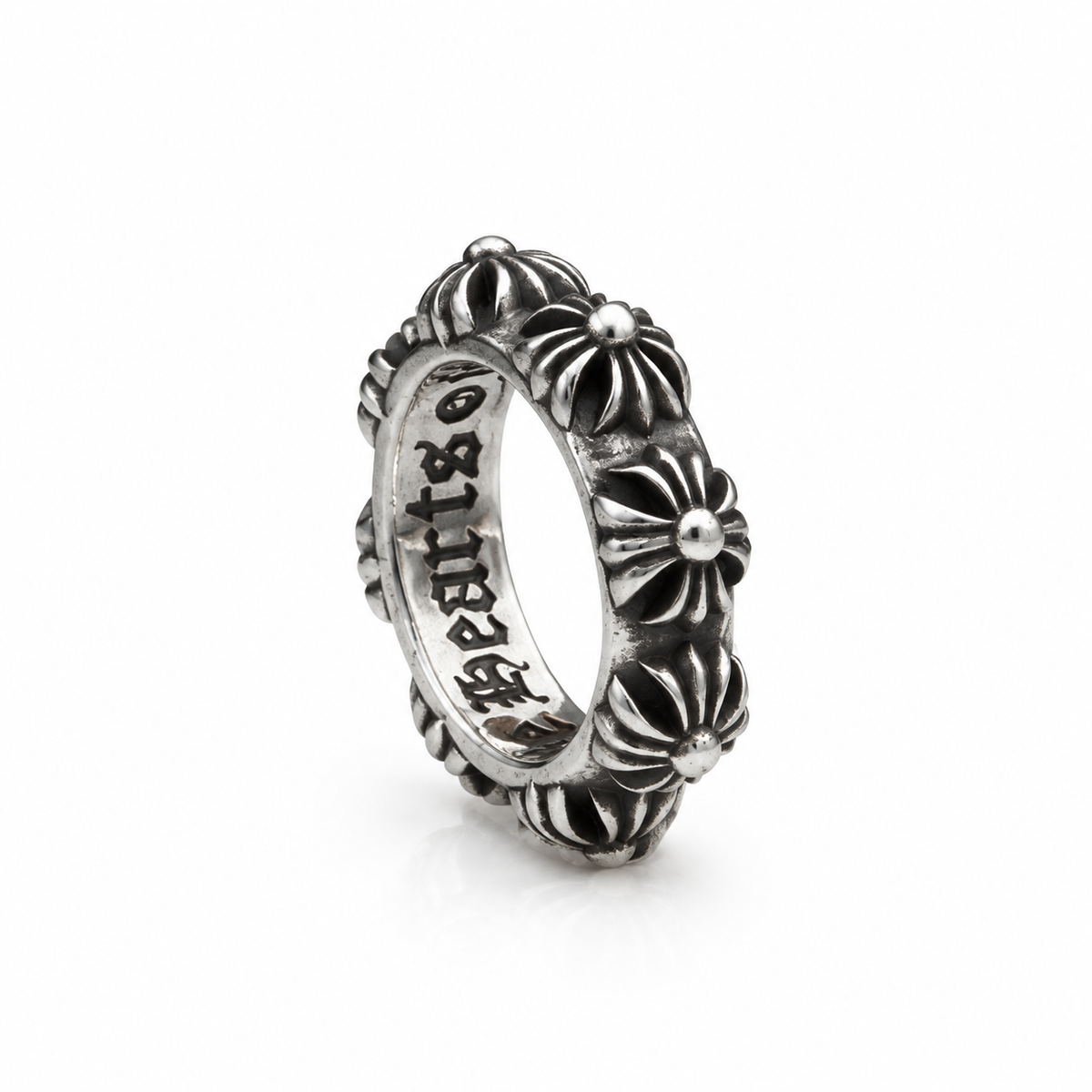 Vintage Gothic Cross Unisex Statement Rings | Punk Silver Tone Rings