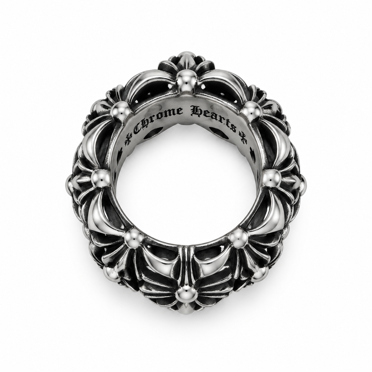 Vintage Gothic Cross Unisex Statement Rings | Punk Silver Tone Rings