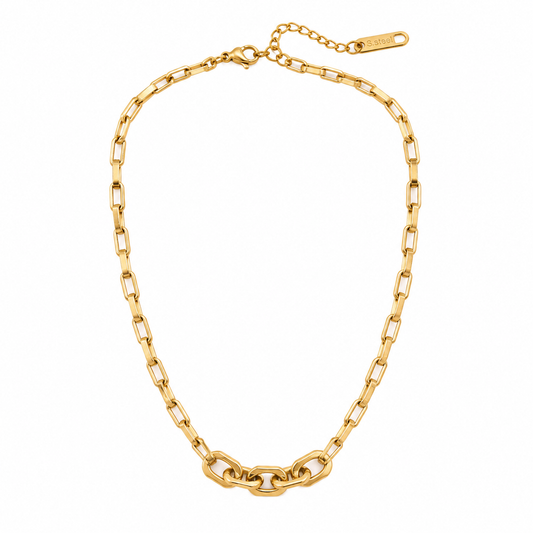 Waterproof Stainless Steel Paperclip Chain Bracelet | Unisex Gold & Two-Tone Stackable Bracelets  ### 顶部短摘要（放在描述最开头，访客第一眼阅读）