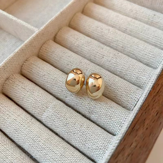 Real gold electroplated and silver earrings