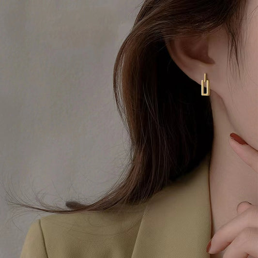 Geometric shapes simple style earrings