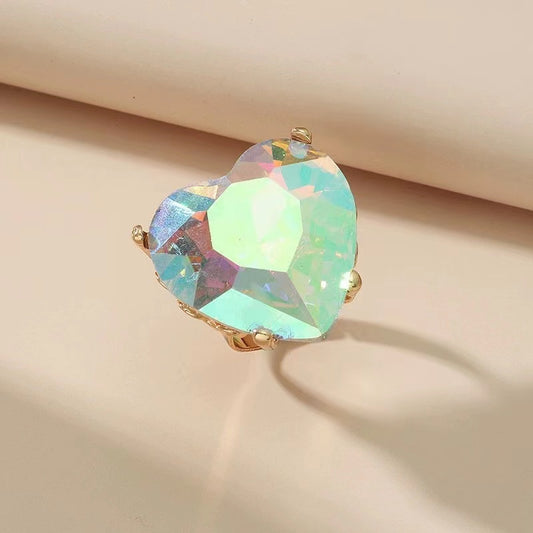 Big heart shape Cubic Zirconia rings