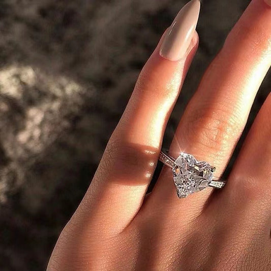 Heart shape ladies rings
