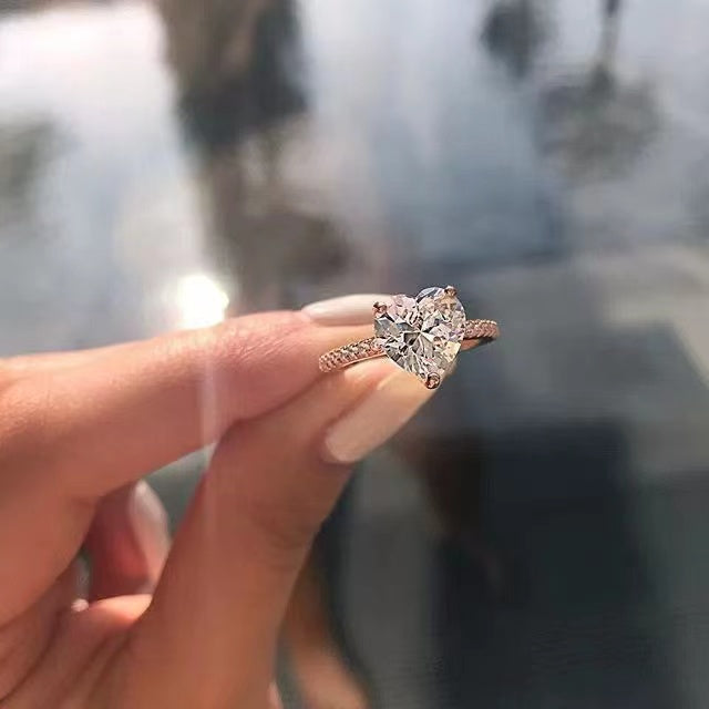 Heart shape ladies rings