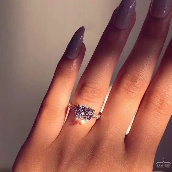 Heart shape ladies rings