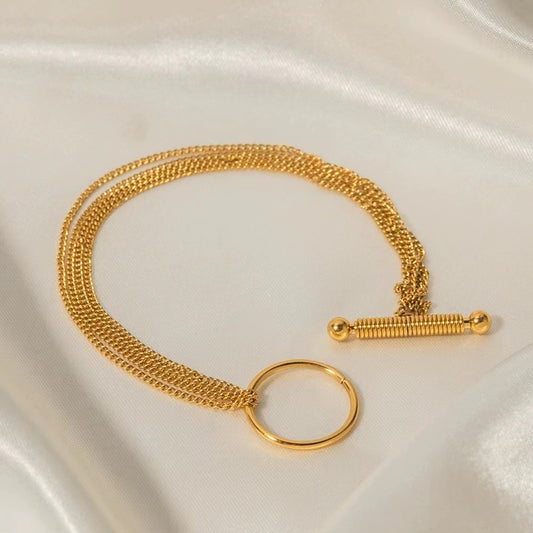 18k gold plating thin chains ladeis bracelet
