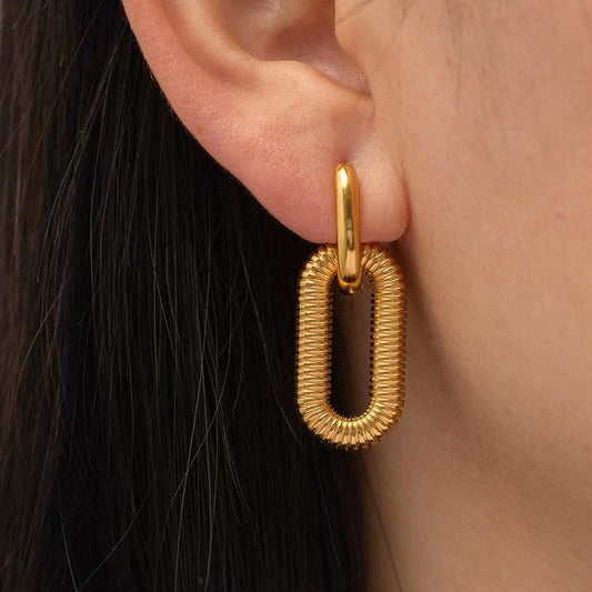 18K Gold or Rhodium plating  hoop earrings