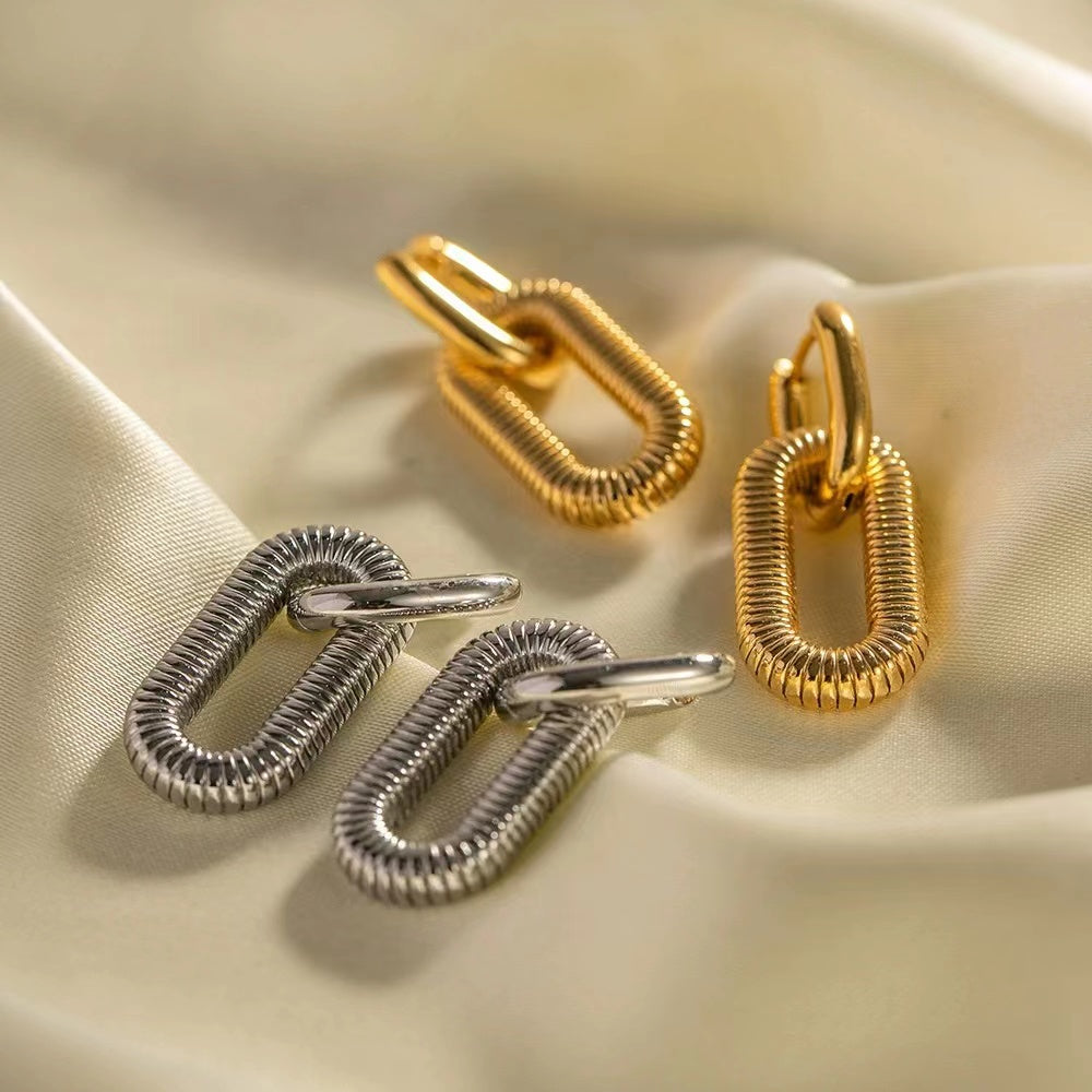 18K Gold or Rhodium plating  hoop earrings
