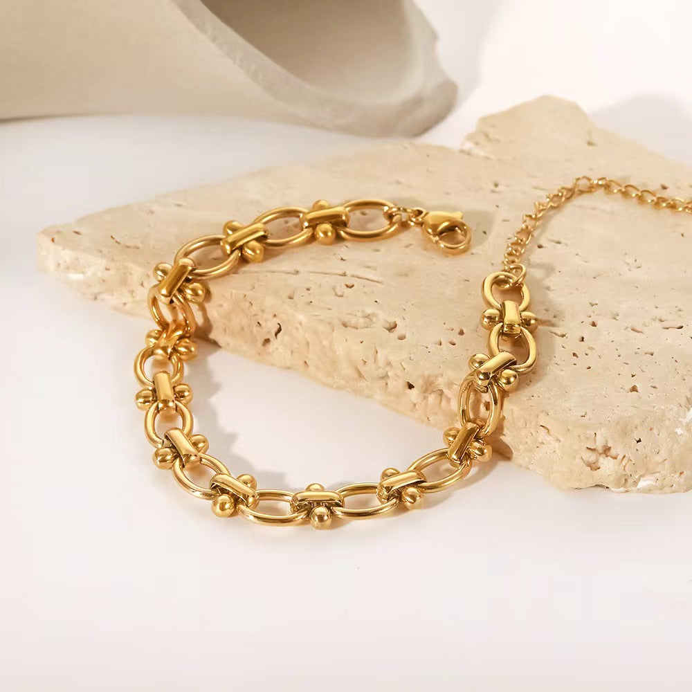 18K Gold palting classic chains bracelet