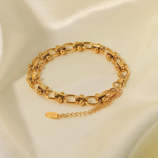 18K Gold palting classic chains bracelet