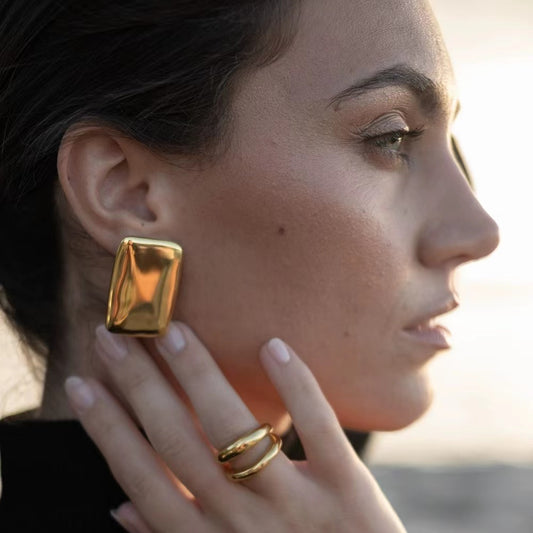 18k irregular shape fashion ladies earrings