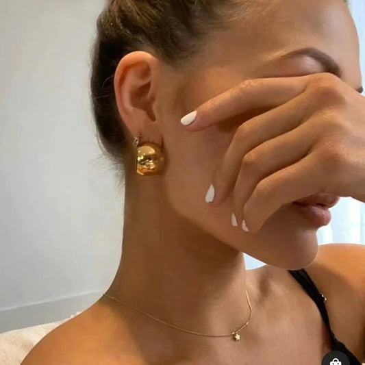 18k Gold plating irregular  ladies earrings