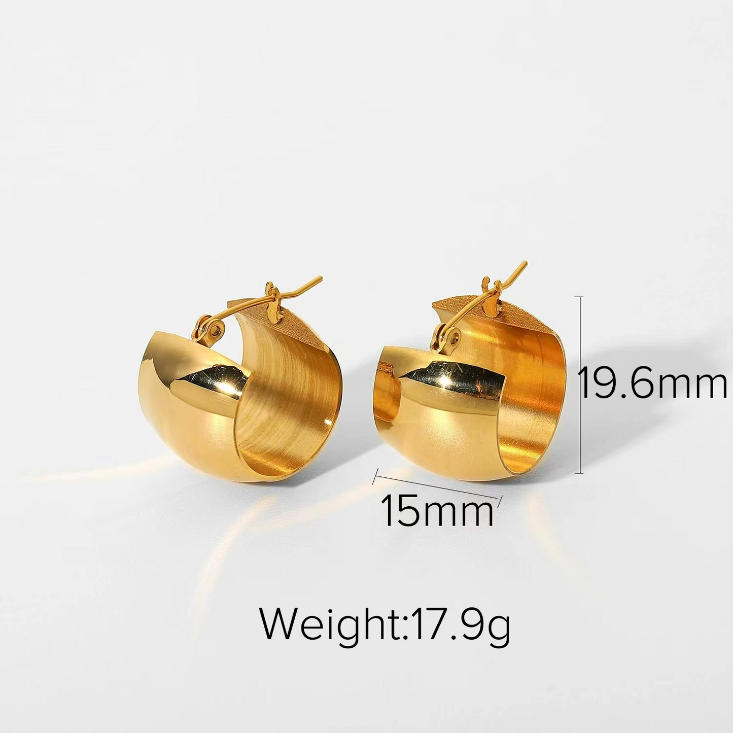 18k Gold plating irregular  ladies earrings