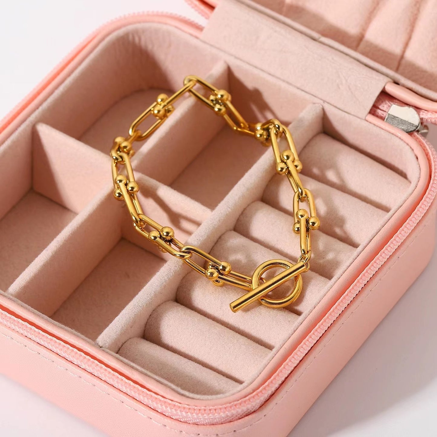 18k gold plating  chunky chain  bracelet