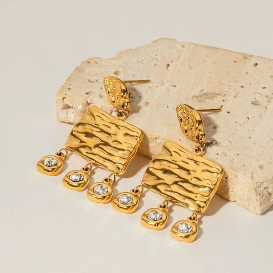 18k gold plating  retro style of earrings