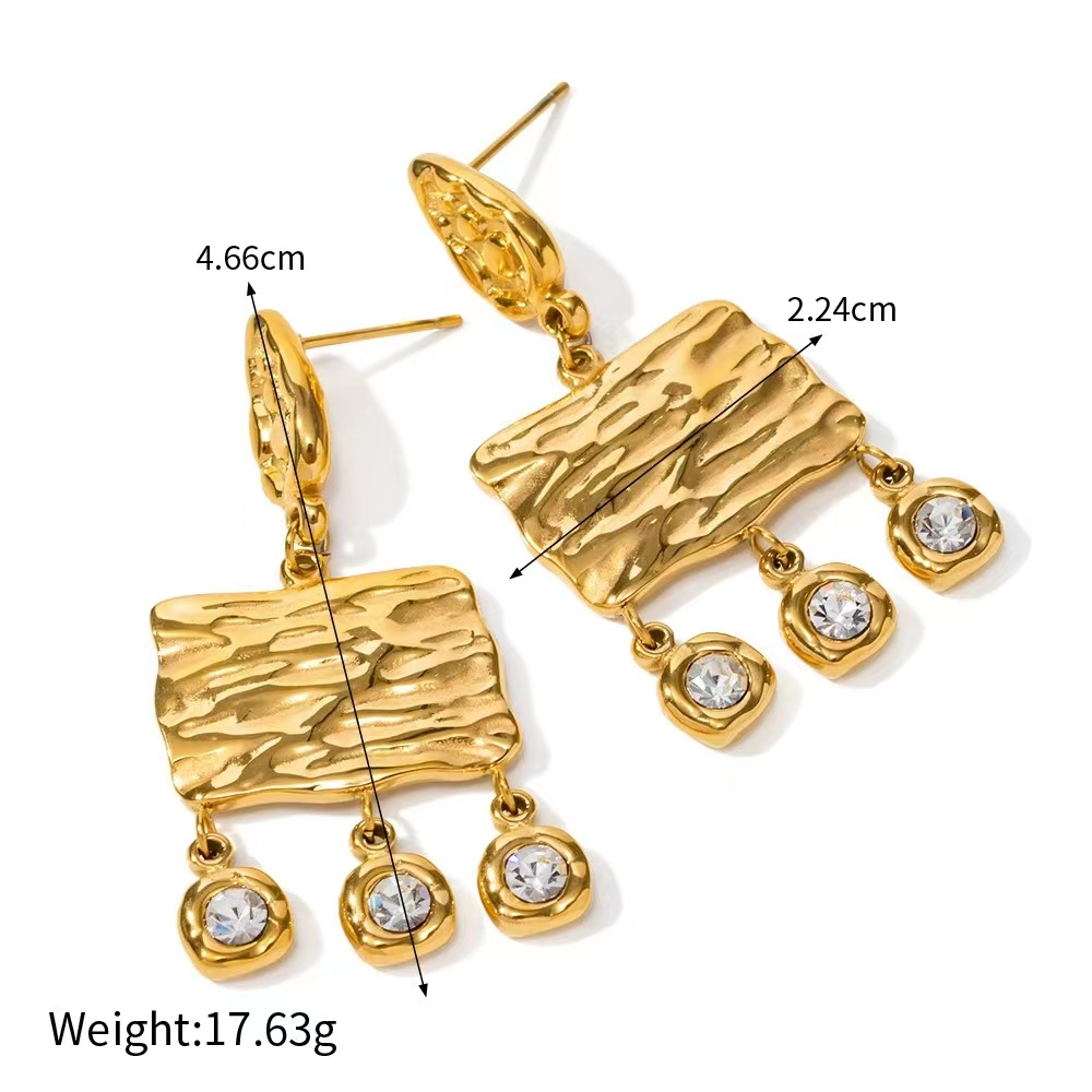 18k gold plating  retro style of earrings