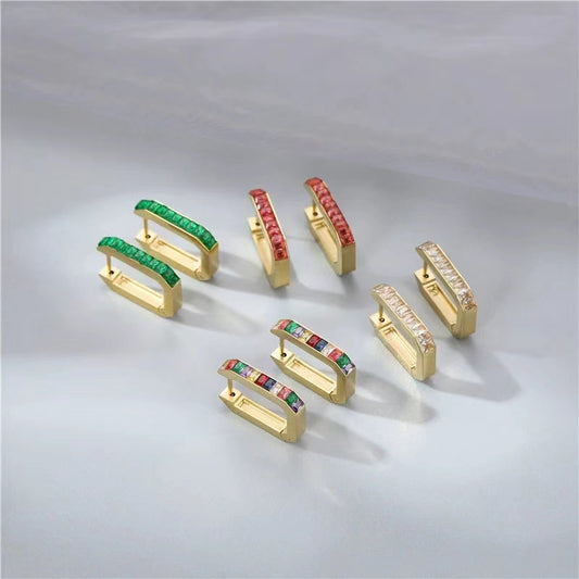 Multi colors diamond of earrings