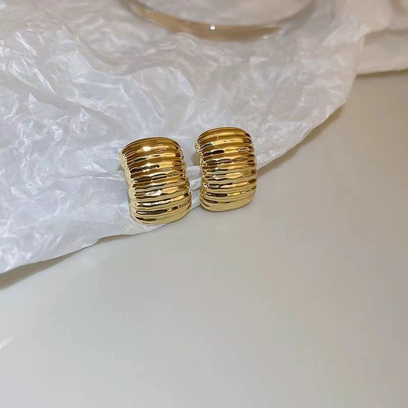 Real gold electroplated and silver earrings