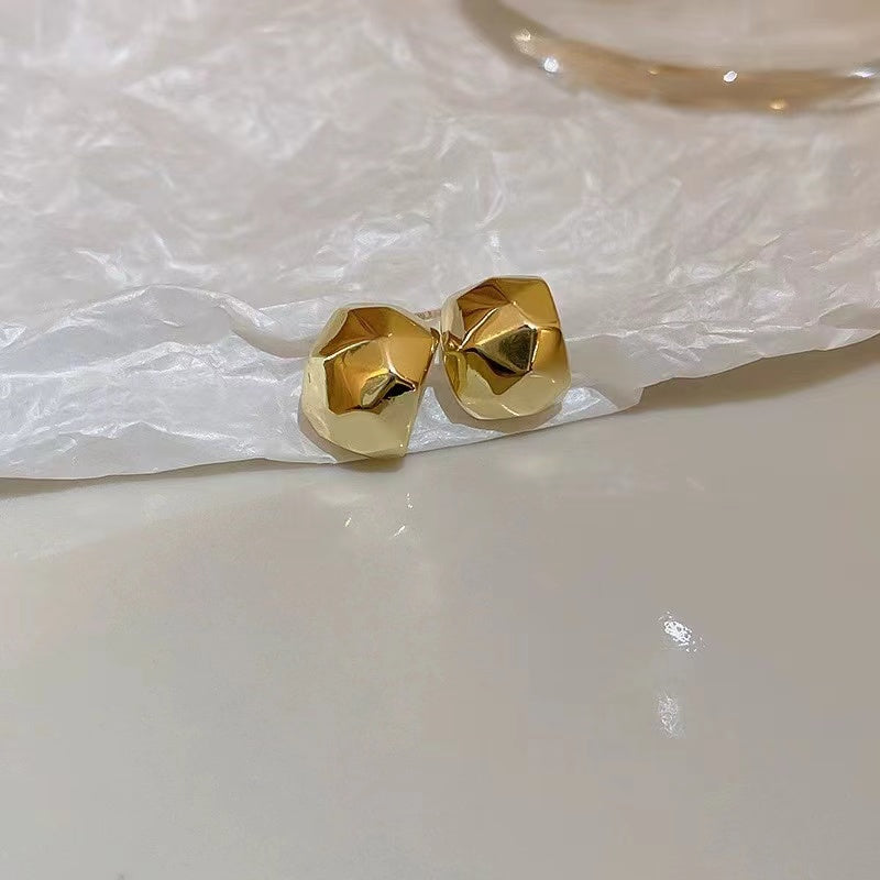Real gold electroplated and silver earrings