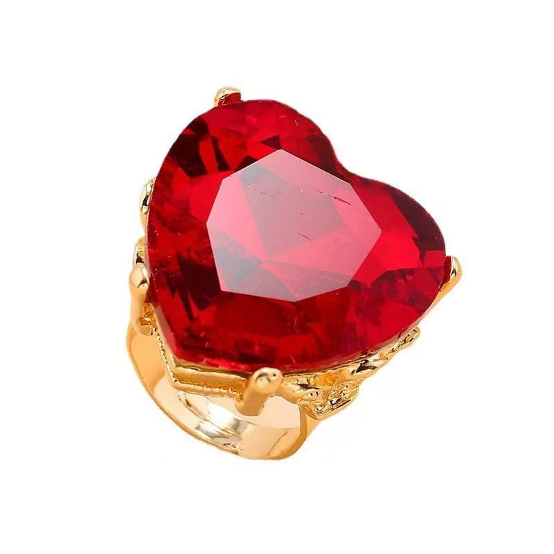 Big heart shape Cubic Zirconia rings