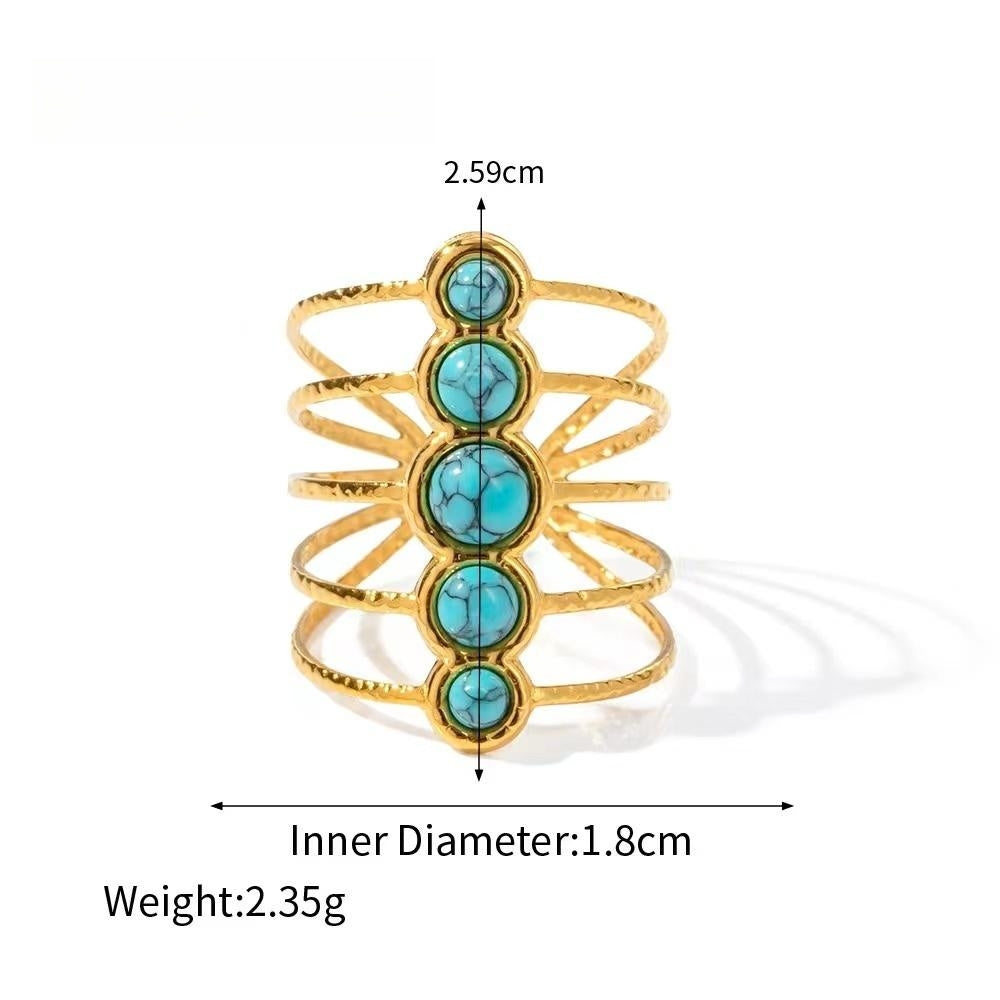 18K Gold  chic accent ladies rings