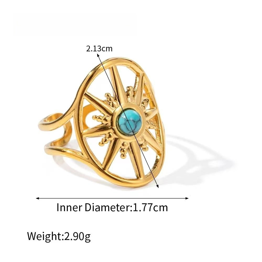18K Gold  chic accent ladies rings
