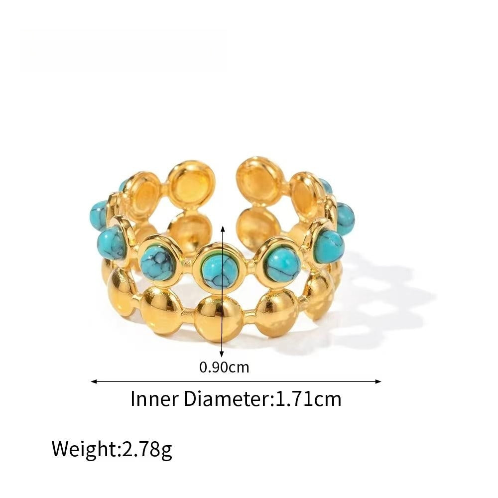 18K Gold  chic accent ladies rings